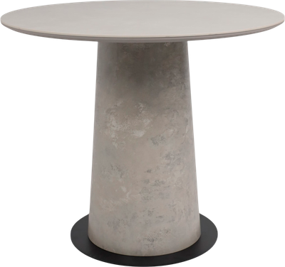 Обеденный стол LEPREMO AV 2317 МДФ+керамика 900 (серый матовый Carmen Light Grey/черный+HPL бетао)