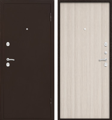 Входная дверь Промет Марс 3 96x205 (правая, беленый дуб/антик медь)