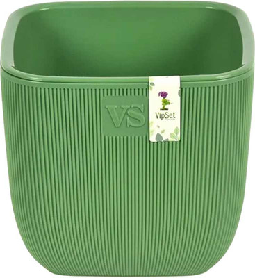Кашпо VipSet Фабио с дренажной системой (4.7л, зеленый)