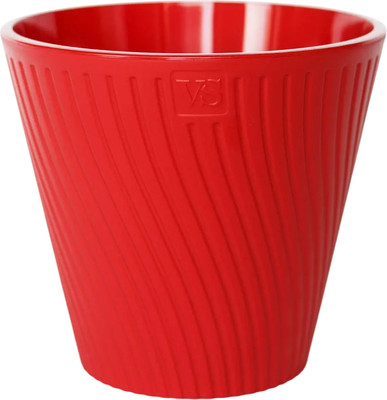 Кашпо VipSet Луи с дренажной системой (2.7л, красный)