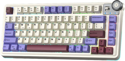Клавиатура Aula AU75 (бежевый/фиолетовый/красный)
