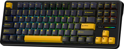 Клавиатура Aula F87 3в1 (черный/темно-синий/оранжевый)