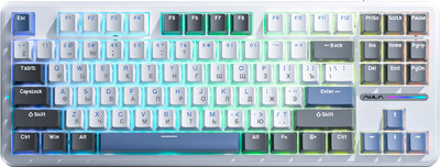 Клавиатура Aula F87 3в1 (синий/белый/фиолетовый)