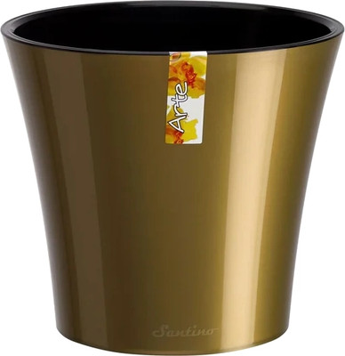 Кашпо Santino Арте (3.5л, золотой/черный)