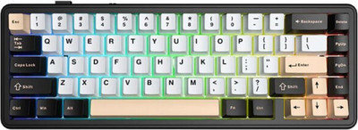 Клавиатура Aula F65 (белый/черный/розовый)