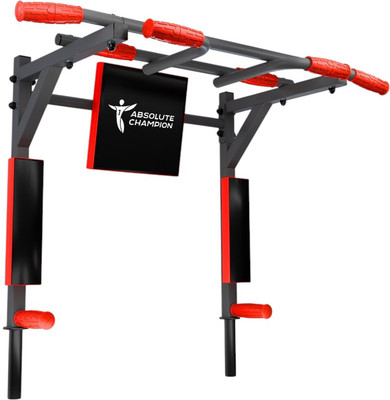 Турник-брусья Absolute Champion Центрл Спорт 3в1 Люкс / АЧ14023 (графит/черный/красный/ручки красные)