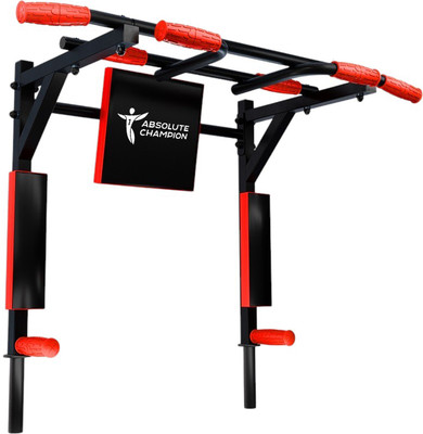 Турник-брусья Absolute Champion Центрл Спорт 3в1 Люкс / АЧ14021 (черный/красный/ручки красный)