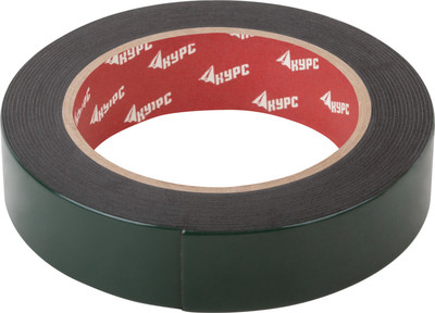 Скотч двухсторонний Курс 25мм / 11789 (5м, черный)