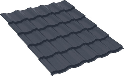 Металлочерепица Скайпрофиль Модульная Вилейская Волна 350x25 0.5-Пэ Rooftop Matte RAL7024 (0.72м)