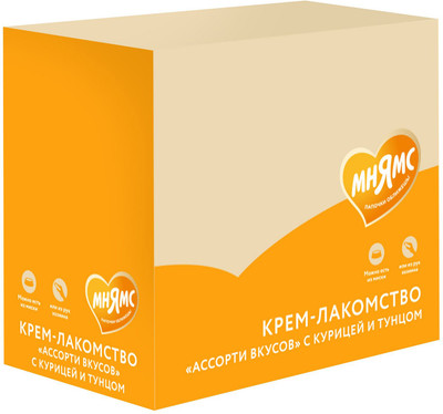 Лакомство для кошек Мнямс И котят с 4 месяцев Ассорти вкусов / 178766 (60x15г)