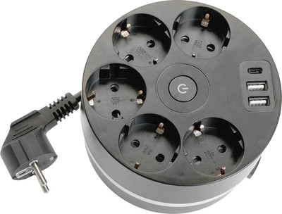 Удлинитель Stekker 49656 (2.5м, черный)