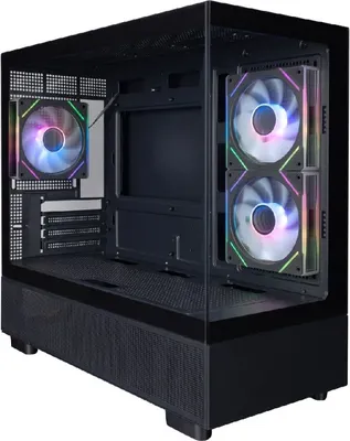Корпус для компьютера 1stPlayer Mi5 / Mi5-BK-2FC7R-1FC7 (черный, без БП)