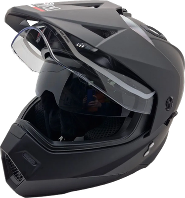 Мотошлем AiM JK802Y / 802Y-008-YL (Y/L, черный матовый)