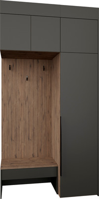 Секция в прихожую Рэйгрупп Рэй P274-B1-WK В1 (дуб веллингтон/кобальт)