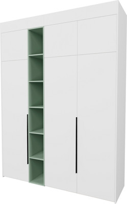 Шкаф Рэйгрупп Рэй S262-В7-1-EBZ В7-1 (дуб элисон/белый премиум/зеленый самшит)