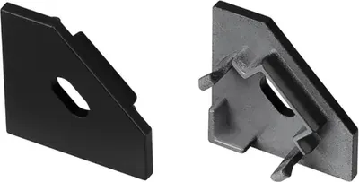 Заглушка для профиля Arlight SL-KANT-H18 FLAT BLACK с отверстием / 049432