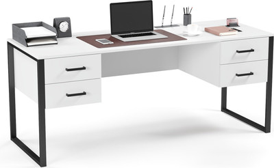 Письменный стол Soma Slava 180x66 (белый/черный)