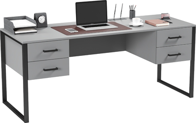Письменный стол Soma Slava 180x66 (серый/черный)