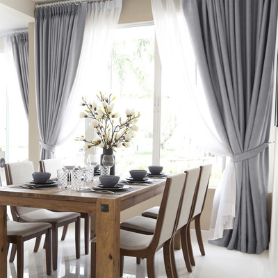 Комплект штор Волшебная ночь Рогожка 200x270см 2 подхвата / 757476 (2шт, базальт)