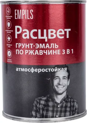 Грунт-эмаль Расцвет По ржавчине алкидная (900г, черный)