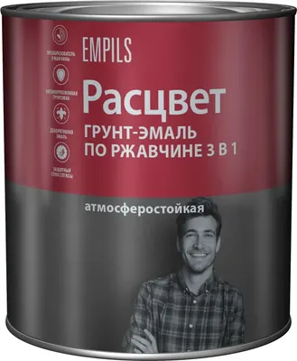 Грунт-эмаль Расцвет По ржавчине алкидная (1.9кг, черный)