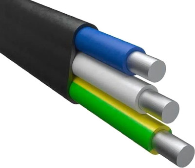 Кабель силовой БелРоскабель АВВГ-П 3х6.0 / 4814918087307 (100м, бухта, черный)