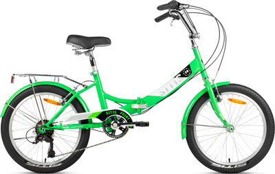 Велосипед Sitis Point 7SP 20 2025 (10, Green/White/Black)