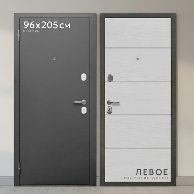 Входная дверь Guard МСТ-2 96x205 левая (антик серебро/акация)