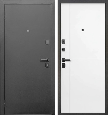 Входная дверь Guard МС-2 96x205 левая (антик серебро/светлый грей)