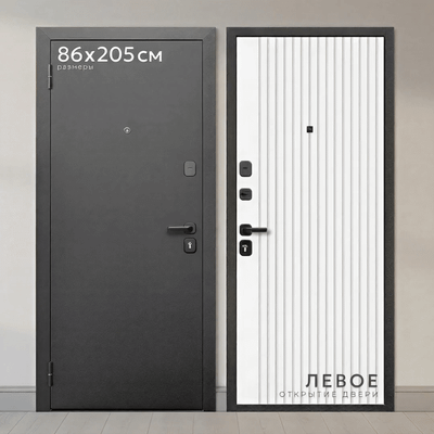 Входная дверь Guard М-3 86x205 левая (антик серебро/белый матовый)