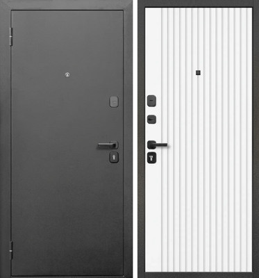 Входная дверь Guard М-3 96x205 левая (антик серебро/белый матовый)