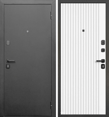 Входная дверь Guard М-3 96x205 правая (антик серебро/белый матовый)