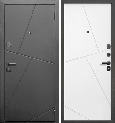 Входная дверь Guard М-5 86x205 правая (букле графит/белый матовый)