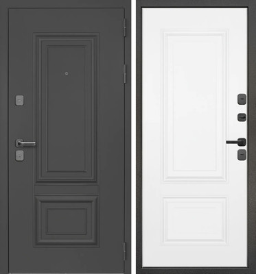 Входная дверь Guard МПТ-28 96x205 правая (муар 7024/белый матовый)