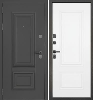 Входная дверь Guard МПТ-28 86x205 левая (муар 7024/белый матовый)