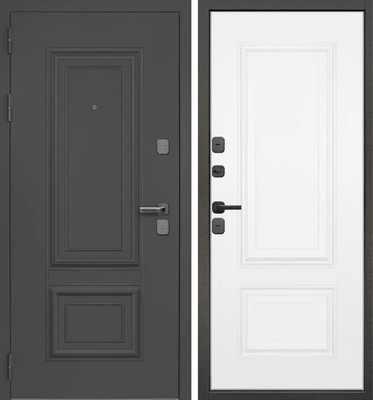 Входная дверь Guard МПТ-28 96x205 левая (муар 7024/белый матовый)