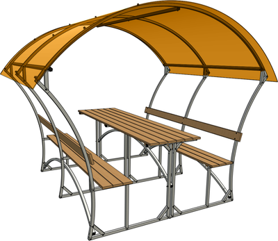 Беседка ИМпласт Сфера 25x25мм / 15385 (2м, бронза)