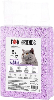 Наполнитель для туалета For Friends Tofu Lavender / TUZ918 (лаванда, 6л)