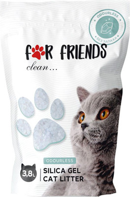 Наполнитель для туалета For Friends Силикагелевый / TUZ951 (3.8л)