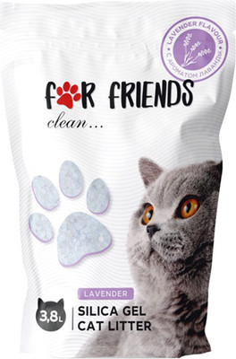 Наполнитель для туалета For Friends Силикагелевый / TUZ950 (лаванда, 3.8л)
