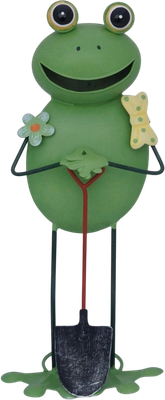Фигурка для сада Klesto Лягушка прораб с лопатой Z26407
