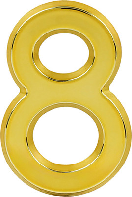 Цифра дверная Нора-М 8 50мм самоклеющаяся / 20081 (золотистый, пластик)