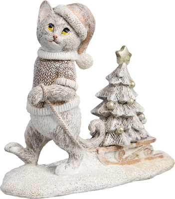 Статуэтка Lefard Котик с елочкой 162-1286