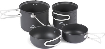 Походный набор Naturehike 4 в1 NH18T018-G / 6927595785515 (серый)