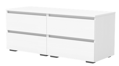 Тумба Кортекс-мебель Бари 120 4ш (белый/белый/белый)