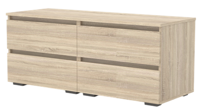 Тумба Кортекс-мебель Бари 120 4ш (дуб сонома/дуб сонома/дуб сонома)