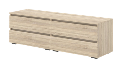 Тумба Кортекс-мебель Бари 160 4ш (дуб сонома/дуб сонома/дуб сонома)