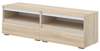Тумба Кортекс-мебель Бари ТВ 160 2ш-2 (дуб сонома/дуб сонома/белый)