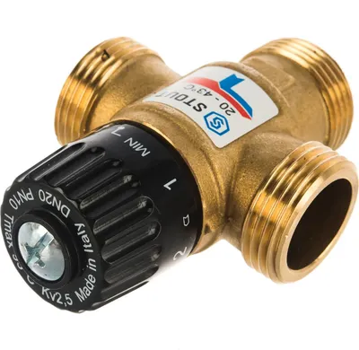 Клапан термостатический Stout 1 НР 20-43C Kvs 2.5 / SVM-0120-254325
