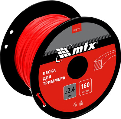 Леска для триммера MTX Квадрат 2.4мм / 96877